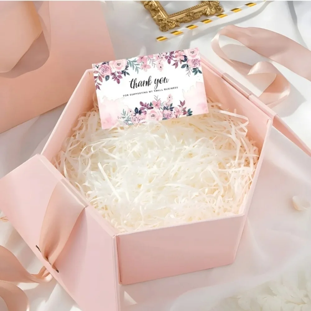300PCS Thank You For Supporting My Business Floral Cards, 6 Styles - 2